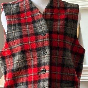 Vintage Eddie Bauer Wool Plaid Vest